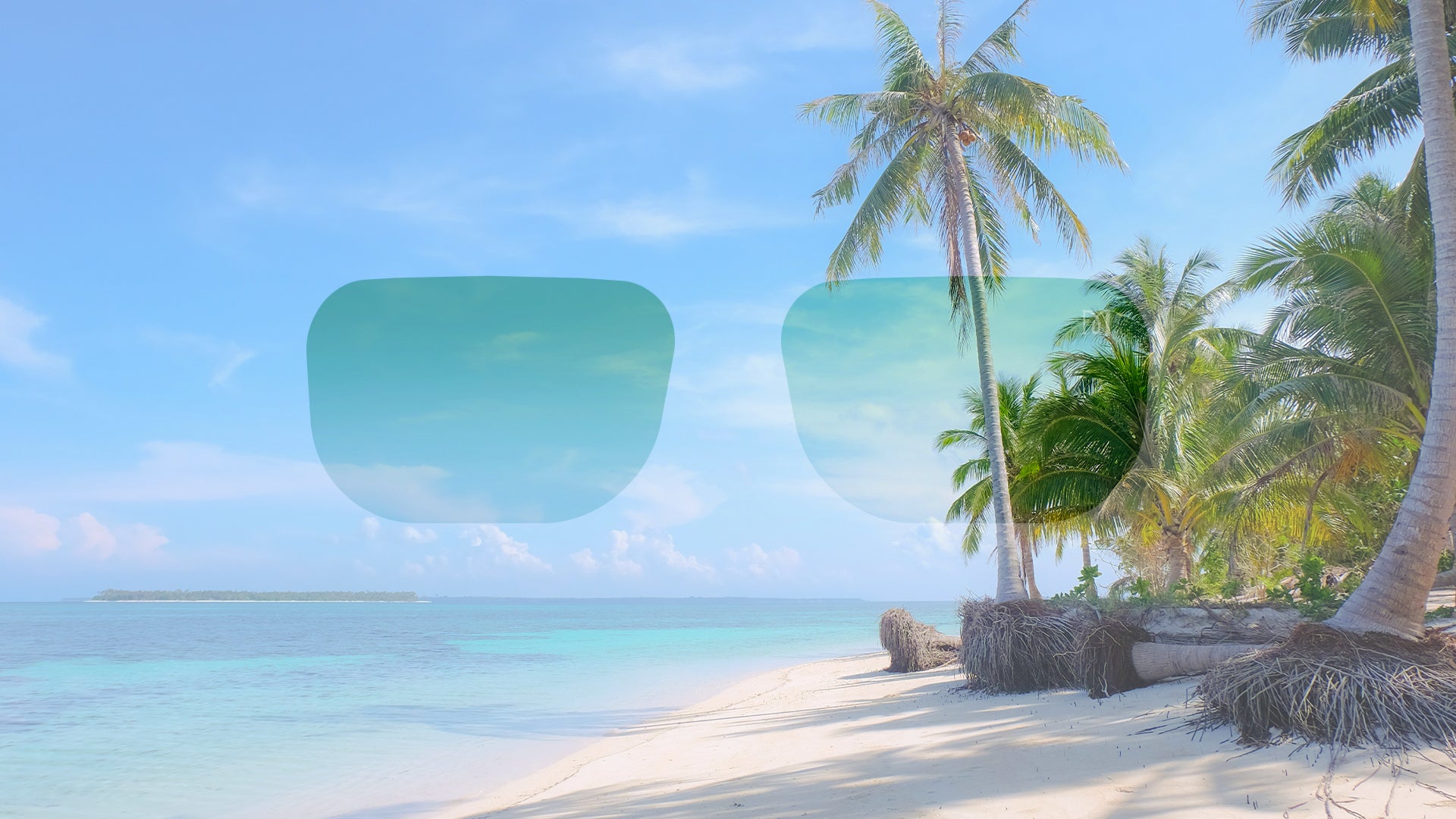 Dit is hoe je kijkt door de lens van de UR3328 Lumière. Een high-end zonnebril met bruine gradient lenzen die je ogen beschermen tegen UV straling en je zicht verhelderen.